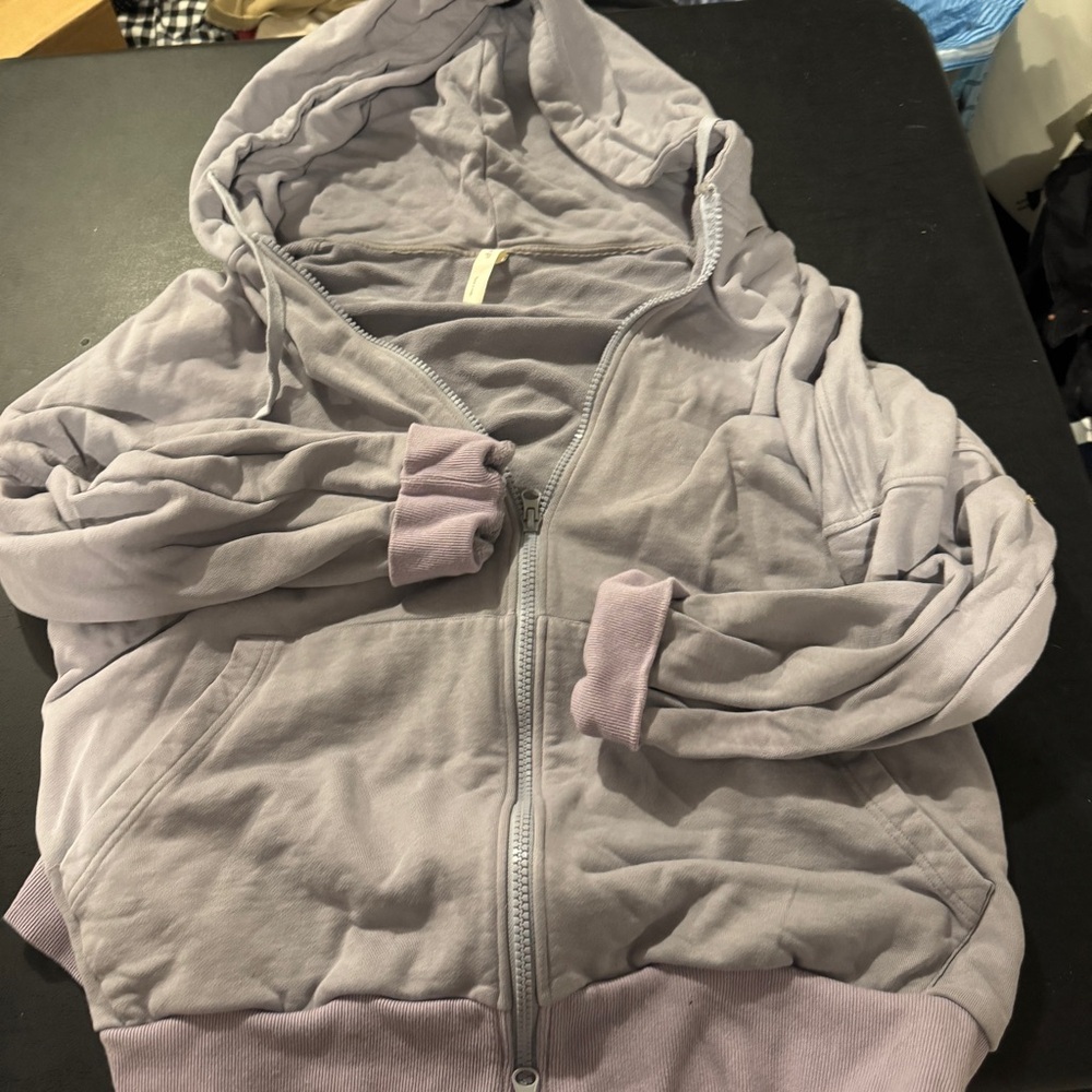 Lavender Zip-Up Hoodie